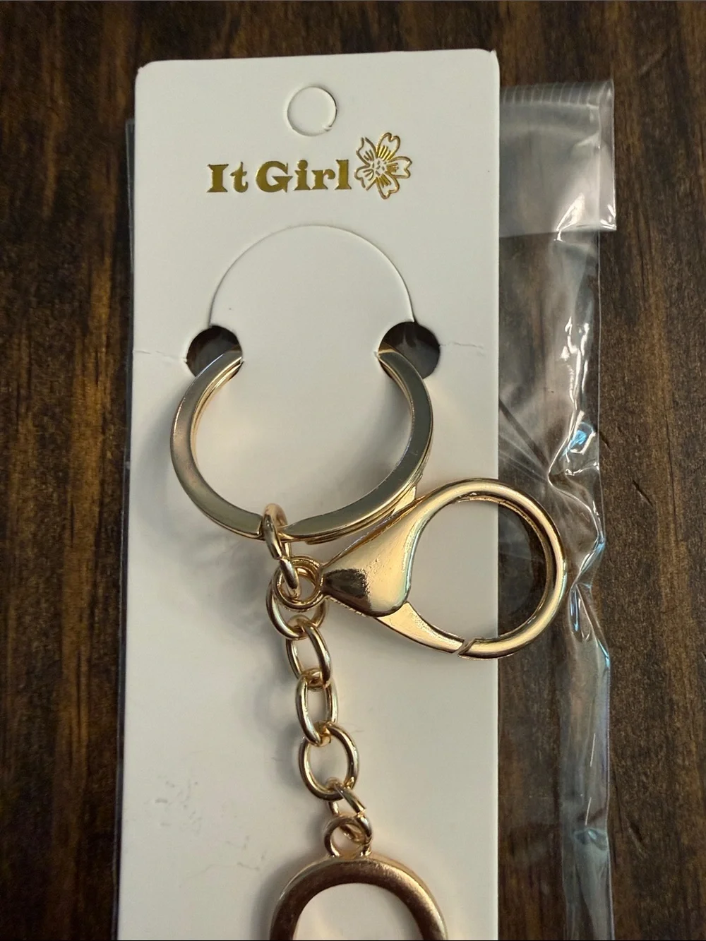 ItGirl Gold Tone Rhinestone Crystal Heart Lock Keychain Charm